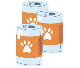 Canned dog food