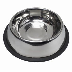 Stainless steel dog bowl